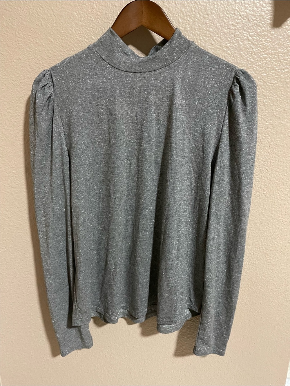 Generation Love Heather Gray Mock Neck Long Sleeve Top